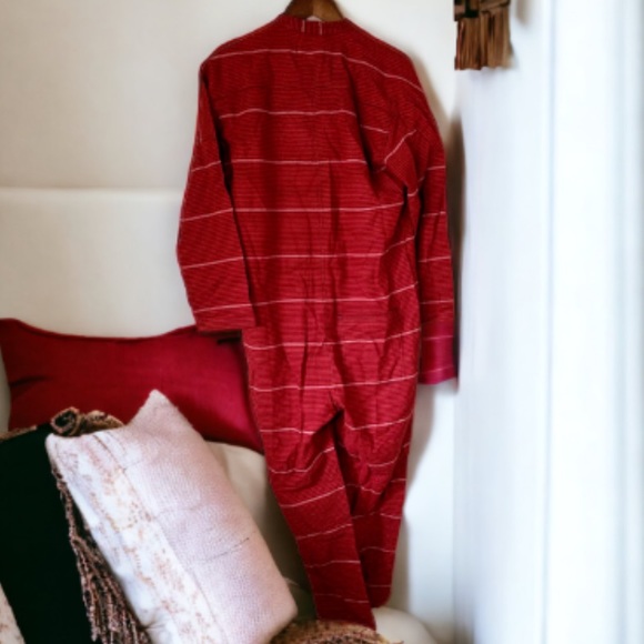 Sandrine Rose by Free People Plaid Jumpsuit Lounge Wear Size Medium - Picture 4 of 7